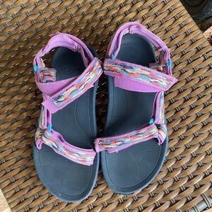 Teva Purple and Multicolor Strap Sandals